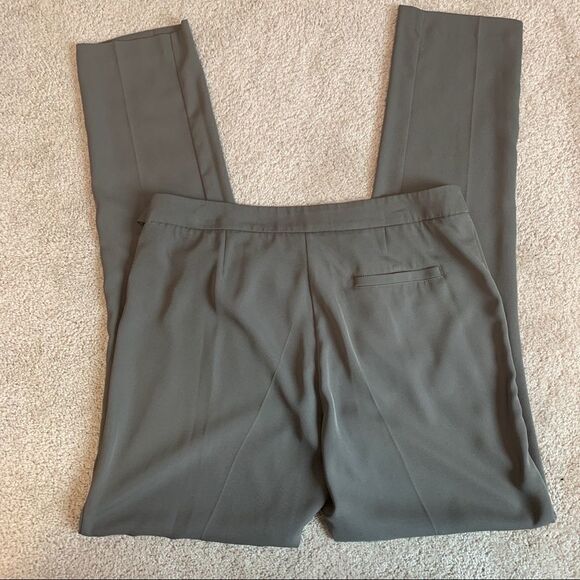 TRISTAN khaki green Flowey tapered belted dress pants trousers Sz 8 - Picture 4 of 9